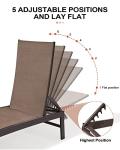 Adjustable Outdoor Lounge Chair Set of 2