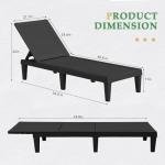 JUMMICO Waterproof Adjustable Patio Lounge Chair Set