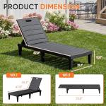 Homall Set of 2 Adjustable Lounge Chairs