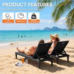 Homall Set of 2 Adjustable Lounge Chairs