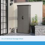 Suncast 22 Cu. Ft. Vertical Outdoor Storage Shed