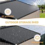 Aoxun 10x12FT Outdoor Metal Garden Storage Shed