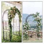 Teabelle Black Metal Garden Arbor for Climbing Plants