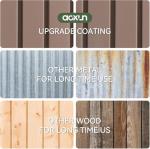 Aoxun 10x12FT Outdoor Metal Garden Storage Shed