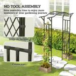 7.5ft Steel Garden Arch Trellis for Climbing Plants