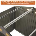 10x12FT Metal Garden Tool Shed with Ventilation