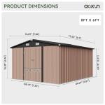 Aoxun 8x6 FT Metal Garden Storage Shed