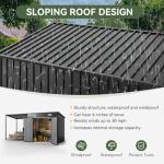 6x4FT Outdoor Storage Shed & Gazebo Combo