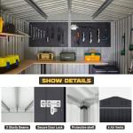Polar Aurora 8x12 FT Metal Garden Shed