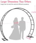 Queension 8Ft Wide Metal Wedding Arch Frame