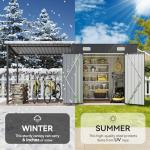 6x4FT Outdoor Storage Shed & Gazebo Combo