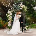 VINGLI Black Vinyl Garden Arbor and Trellis