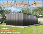 Extra Large Outdoor Metal Garage Shed with Windows