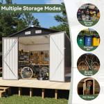 Aoxun 8x6 FT Metal Garden Storage Shed