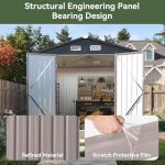 Aoxun 8x6 FT Metal Garden Storage Shed