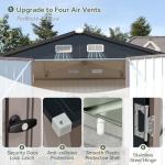 Aoxun 8x6 FT Metal Garden Storage Shed