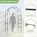 Sturdy Metal Garden Arch Trellis for Climbing Plants