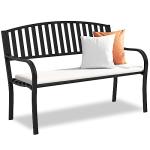 Weatherproof Heavy-Duty Outdoor Wrought Iron Bench
