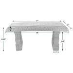Gray Fiberclay Outdoor Garden Bench for Patio