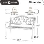 Sophia & William Bronze Wrought Iron Garden Bench