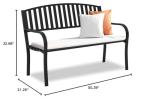 Weatherproof Heavy-Duty Outdoor Wrought Iron Bench