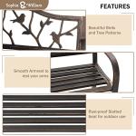 Sophia & William Bronze Wrought Iron Garden Bench