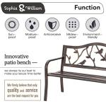 Sophia & William Bronze Wrought Iron Garden Bench