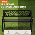 VEVOR 46" Iron Steel Garden Park Bench