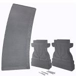 Gray Fiberclay Outdoor Garden Bench for Patio