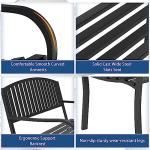 Weatherproof Heavy-Duty Outdoor Wrought Iron Bench