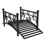 VINGLI 3.4ft Metal Garden Bridge for Outdoors
