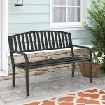 Weatherproof Heavy-Duty Outdoor Wrought Iron Bench