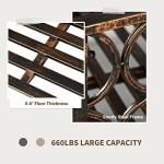 Sturdy 6' Metal Garden Bridge with Safety Rails