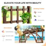 VINGLI 85in Wooden Arbor for Garden and Weddings