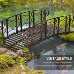 Sturdy 6' Metal Garden Bridge with Safety Rails