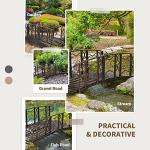 Sturdy 6' Metal Garden Bridge with Safety Rails