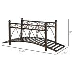 Outsunny 3.3' Metal Zen Garden Bridge