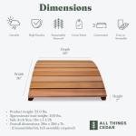 All Things Cedar Wooden Bridge, Outdoor Garden Walkway for Backyard Ponds, 3', Natural