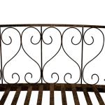 Outsunny 7' Metal Arch Garden Bridge with Safety Siderails, Decorative Arc Footbridge with Delicate Scrollwork S Motifs for Backyard Creek, Stream, Fish Pond, Bronze