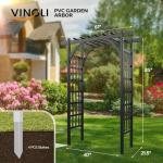 VINGLI Black Garden Arbor and Wedding Arch