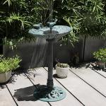 Magshion 31.5" Bird Bath and Solar Powered Pond Fountain Combo, Weatherproof Pedestal Solar Bird Bath Fountain for Garden, Yard & Patio, 1.3-Gallon (5L) Capacity, Green