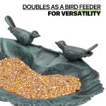 Magshion 31.5" Bird Bath and Solar Powered Pond Fountain Combo, Weatherproof Pedestal Solar Bird Bath Fountain for Garden, Yard & Patio, 1.3-Gallon (5L) Capacity, Green