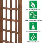 Outvita 7Ft Wooden Garden Arbor for Climbing Plants