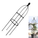GardenPal Rustproof Metal Pipe Garden Obelisk Trellis, Tomato Cage and Plant Support for Climbing Plants, Potted Tall Plant Stakes for Vine Vegetable Flower Support Outdoor Indoor - 1 Pack