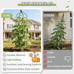Square Tomato Cages for Garden, 6.2 FT Cucumber Trellis for Flowers