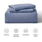 Blue King Size Quilt Set with Pillow Shams