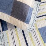 TieyaChkis 5 Piece Plaid Daybed Cover Set Twin Daybed Bedding Sets for All Season Lightweight Plaid Day Bed Comforter with Matching Shams&Decorative Pillows,39"x75"