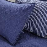 Madison Park Cotton Daybed Cover Set-Double Sided Quilting Classic Cottage Design All Season Bedding with Bedskirt, Matching Shams, Decorative Pillow, 39"x75", Quebec Navy 6 Piece