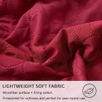 Jarson 3 Pcs Burgundy Sofa Daybed Cover Set Twin Size Daybed Bedding Double Sided Bed Set All Season Cozy Bedding Solid Color Classic Design Daybed Quilt Set with Matching Shams,39"x75"