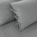 Comfort Spaces Daybed Cover - Luxe Double Sided-Quilting, All Season Cozy Bedding with Bedskirt, Matching Shams, Kienna Grey 75"x39" 5 Piece,100% Microfiber